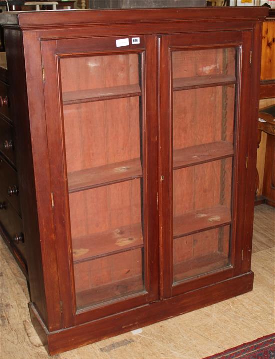 Mahogany glazed bookcase